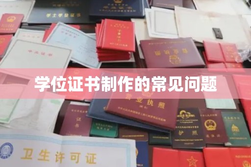 淳化学位证书制作的常见问题