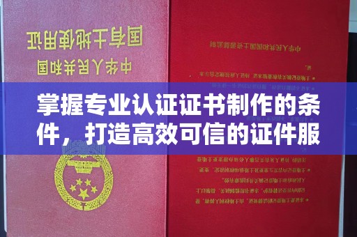 淳化掌握专业认证证书制作的条件，打造高效可信的证件服务