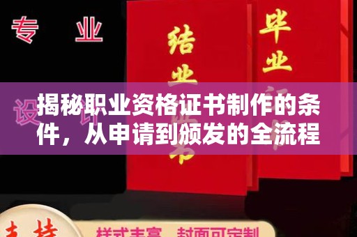 淳化揭秘职业资格证书制作的条件，从申请到颁发的全流程解析