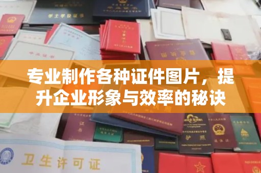淳化专业制作各种证件图片，提升企业形象与效率的秘诀