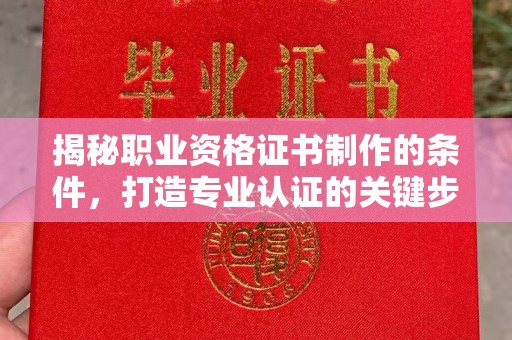 淳化揭秘职业资格证书制作的条件，打造专业认证的关键步骤