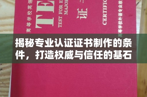 淳化揭秘专业认证证书制作的条件，打造权威与信任的基石